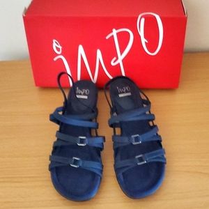 Ladies Impo navy blue sandals 7.5